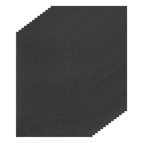 MECCANIXITY 20 Sheet Black Glitter Card Stock, 8"x11" A4 Shimmer Paper,250gsm One-sided Cardstock for DIY Crafts, Scrapbooking, Party Decorations, Invitations - color: Black
