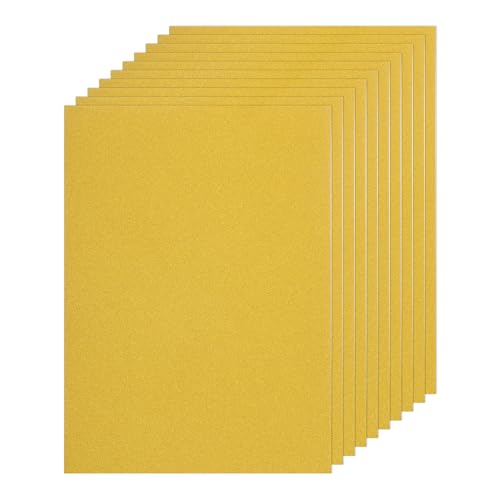 MECCANIXITY 10 Sheet Gold Glitter Card Stock, 8"x11" A4 Shimmer Paper,250gsm One-sided Cardstock for DIY Crafts, Scrapbooking, Party Decorations, Invitations - color: Gold
