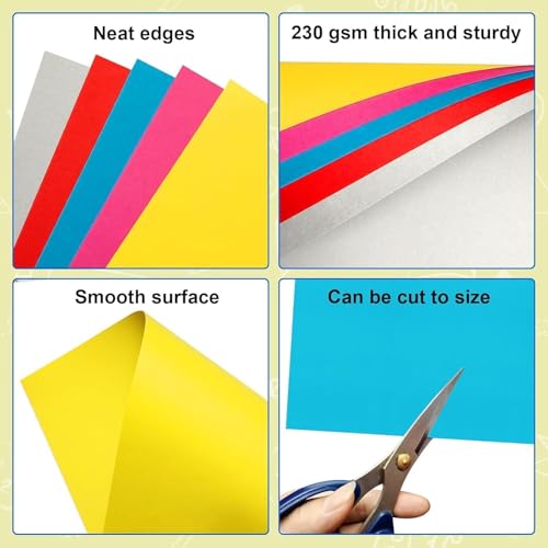 30 Pcs Poster Board Colorful Paper 12x18, ROOKEA Vision Boards Bulk Blank Graphic Display Posterboard Card Paper for Arts Craft Projects Drawing Scrapbooking - size: 12" x 18"