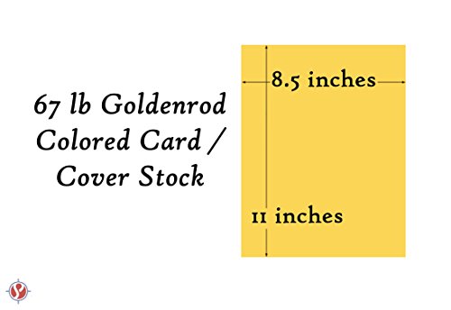 Goldenrod Pastel Color Card Stock Paper, 67lb Cover Medium Weight Cardstock, for Arts & Crafts, Coloring, Announcements, Stationary Printing at School, Office, Home | 8.5 x 11 | 50 Sheets Per Pack - color: Goldenrod