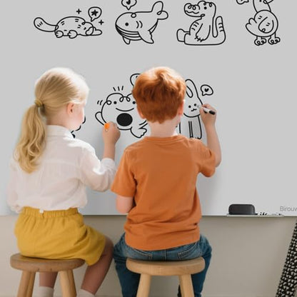 Magnetic Glass Dry Erase Board - White Board 48 x 36 Inch Wall Mounted Glass Whiteboard, Large Frameless Glass White Board for Wall Office, Home & School, Gray - color: Gray, size: 48"W x 36"H