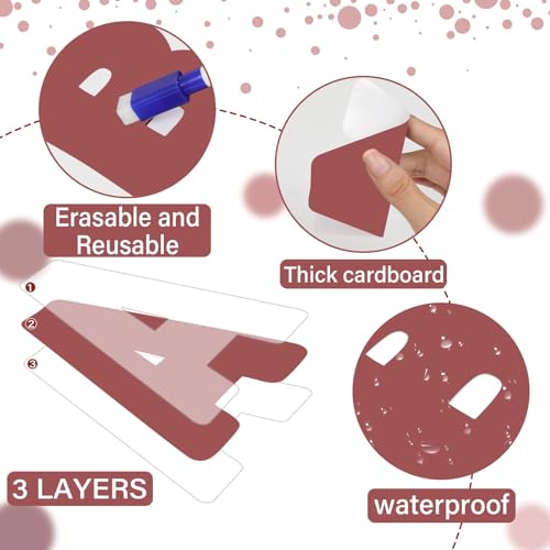 Qyeahkj 150 PCS Large 7" Font Letters and Punctuation Set, Dark Red Classroom Alphabet Cutout for Bulletin Board Display Home School Decoration, A Great Helper to Inspire Students' Learning Interest - style: Brick Red