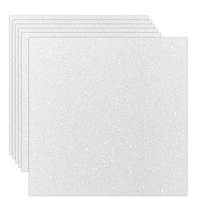 Rramorrra White Glitter Cardstock Paper 12" x 12" 15 Sheets 350gsm/130lb Heavyweight Premium White Sparkly Construction Paper for Cricut Machine, Halloween, Christmas, DIY Craft, Scrapbooking - color: white