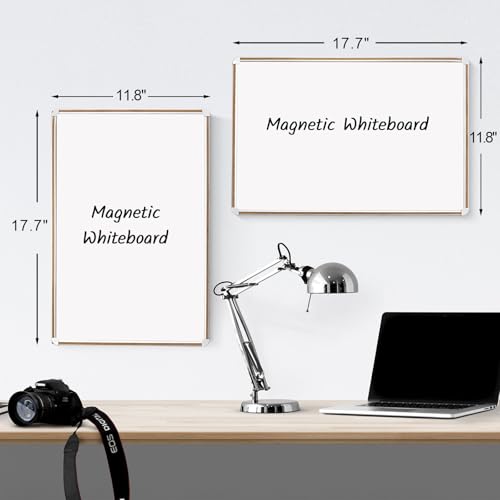 Large Magnetic White Board for Wall,Aluminum & Cork Strip Frame Whiteboard for Office,Presentation Dry Erase Board Wall Mount,Large Whiteboard for School Classroom Huge Whiteboards (18" W x 12" H) - size: 18"W x 12"H