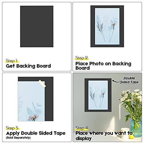 Golden State Art, 10 Pack 11x14 Uncut Photo Mat Matboard, Black Backing Board for Frame, Picture, Print - color: Black, size: 11x14 - 10 Pack