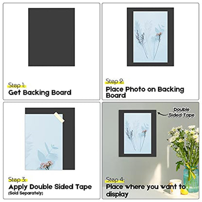Golden State Art, 10 Pack 11x14 Uncut Photo Mat Matboard, Black Backing Board for Frame, Picture, Print - color: Black, size: 11x14 - 10 Pack