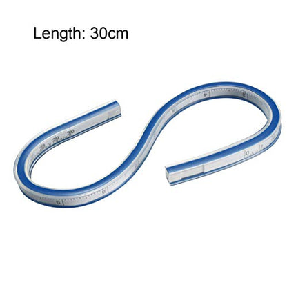 uxcell Flexible Ruler 12 Inch 30cm Curve Ruler for Engineering Drawing, Design Graphics, Garment Design - size: 12 Inch