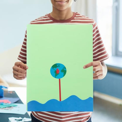 LALAFINA 10 Pack Foam Boards Blank Poster Board Sheets for Painting DIY Projects Model Making Classroom Displays 11.88 X 7.79 X 0.15 in - color: Green