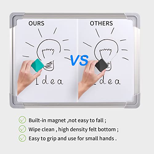 Favourde 48 Pack Magnetic Whiteboard Dry Erase Erasers Chalkboard Cleansers for Classroom, Home and Office (Green, 1.97 x 1.97 Inch) - color: Green