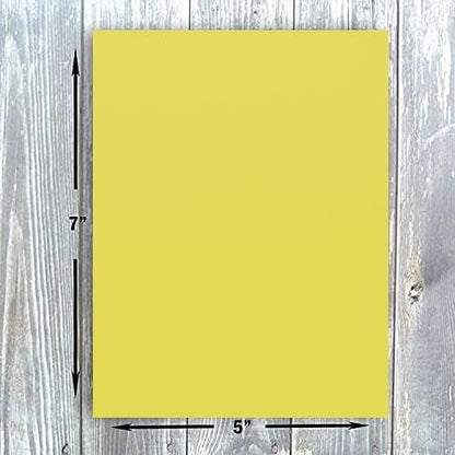 Hamilco Colored Scrapbook Cardstock Paper 5x7 Card Stock Paper 65 lb Cover 100 Pack (Fresh Lemon) - color: Fresh Lemon