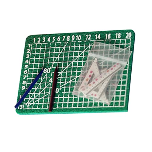 WOONEKY 5pcs Scale Miniature Cutting Mat for Dollhouse Decoration and Photo Props Pen Not Included