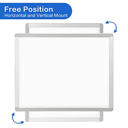 VUSIGN Small Dry Erase Whiteboard, 11 x 14 Inches White Board for Students, Fridge, Locker, Mini Dry Erase Board, Aluminum Frame, 2 Pack - color: B-sliver 2 Pack