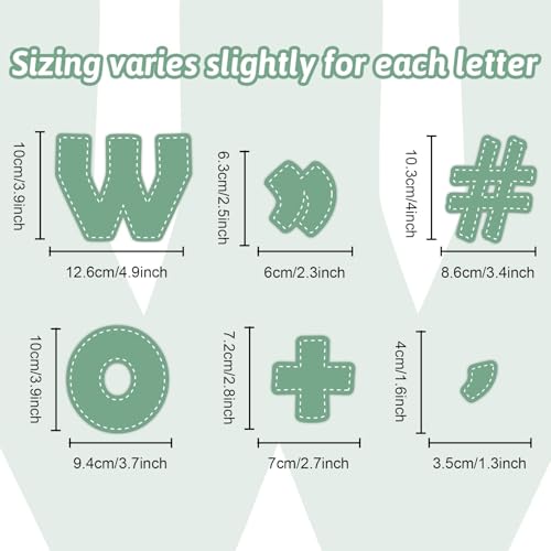 260pcs Letters Combo Pack Set Eucalyptus Classroom Decorations, Green Alphabet Letters Numbers Bulletin Board Block Accents Cutouts for Students Kids - style: green