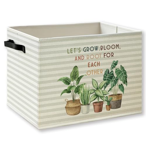 Inspirational Boho Classroom Foldable Storage Bins Box with Handles, Positive Affirmations Motivational Collapsible Foldable Basket Organizer for School Counselor Office Classroom Toys Books - color: kid-5