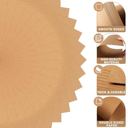 20 Sheets Brown Kraft Cardstock 12" x 12" Card Stock 250gsm/92lb Thick Construction Paper for Cricut, Scrapbook, Crafts, Card Making UAP34DB20 - color: Brown Kraft