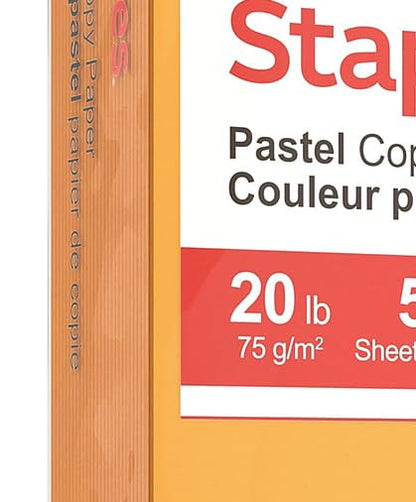 Staples Pastel Colored Copy Paper 8 1/2-Inch x 11-Inch Goldenrod Ream, For Office, School & Home - style: Goldenrod