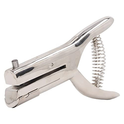 Generic Heavy Duty 6mm Dia Round Single Circle Hand Held Hole Punch for Paper 20 Sheets, Stainless Steel for Office School Home