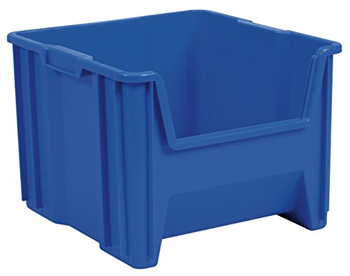 Akro-Mils 13018 Stak-N-Store Heavy Duty Stackable Open Front Plastic Storage Container Bin, (17-1/2-Inch x 16-1/2-Inch x 12-1/2-Inch), Blue, (2-Pack) - color: Blue, size: 12 Gallons