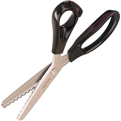 Hui Tong Strong & Sharpe Pinking Shears,Pinking Shears Scissors for Fabric, Serrated and Scalloped Scissors Fabric,3mm,5mm,7mm(Serrated 7mm) - size: Serrated 7mm