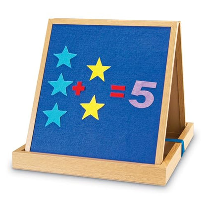 Learning Resources Double-Sided Tabletop Easel - Magnetic Easel for Kids, Classroom Tabletop Whiteboard, White Board for Kids, Toddler Dry Erase Board