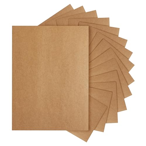 Silunkia 28 Sheets Brown Cardstock 8.5 x 11 Kraft Paper, 250gsm/92lb Heavyweight Dark Brown paper Card Stock for Greeting Cards, Wrapper, Office Printing, Stationery, Invitations, Certificates - color: Brown, size: 28 Sheets