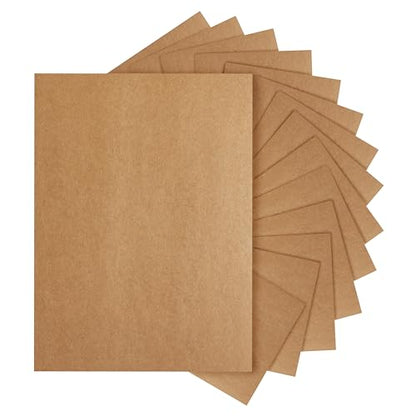 Silunkia 120 Sheets Brown Cardstock 8.5 x 11 Kraft Paper, 250gsm/92lb Thick Printer Paper Card Stock for Greeting Cards, Stationery, Wrapper, Office Printing, School Crafts, Wedding Invitations - color: Brown, size: 120 Sheets