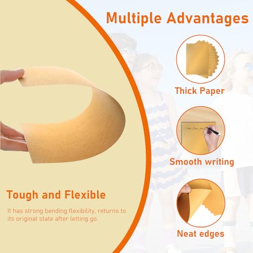 Guakicae 100 Sheets Gold Shimmer Cardstock 8.5 x 11 Scrapbooking Paper, 250gsm/92lb Heavyweight Glossy Paper Card Stock for DIY Making Cards, Wedding, Crafting, Greeting Cards, Invitations, Menus - color: Gold, size: 100 Sheets