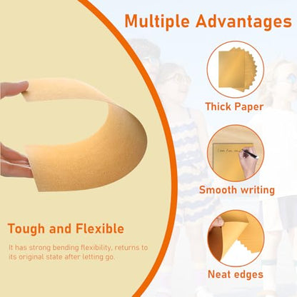 Guakicae 100 Sheets Gold Shimmer Cardstock 8.5 x 11 Scrapbooking Paper, 250gsm/92lb Heavyweight Glossy Paper Card Stock for DIY Making Cards, Wedding, Crafting, Greeting Cards, Invitations, Menus - color: Gold, size: 100 Sheets