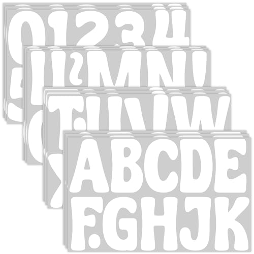 Letter Stickers Large Bulletin Board Letters for Classroom, 12 Sheets 150 Pcs Alphabet Stickers Big Self Adhesive Vinyl Letter Stickers for Poster Board Display Chalkboard Mailbox Decor(White,3 Inch) - color: White, size: 3 Inch