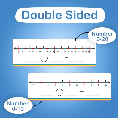 Aizweb 28 Pack Number Line Dry Erase Board Card,12" x 3.9" Small Whiteboard Math Manipulatives Addition Subtraction Game for Student Classroom Must Have Homeschool Teacher Supplies Learning Activities - style: 28 Pack Number Line