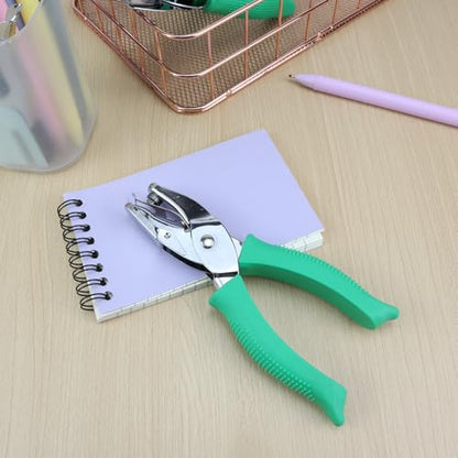 1/4 Inch Flower Shaped Hole Puncher, Handheld Single Hole Paper Punch, One Hole Paper Punch for DIY Craft Paper Scrapbook Puncher Hand Tool - style: Flower