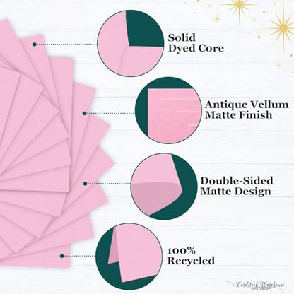 Cardstock Warehouse Pop-Tone Cotton Candy Pink Cardstock Paper – 25 Sheets, 12 x 12" - 65 lb / 175 GSM Premium Pink Card Stock for Die-cutting, Crafts, Scrapbooking, Card Making and DIY Projects - color: Cotton Candy Pink
