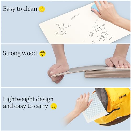 Grid Whiteboard Coordinate XY Axis Graph 9"x12" Small Dry Erase White Board, 10 Pack Double-Sided Math Whiteboard Portable for Students Classroom Teachers School Supplies