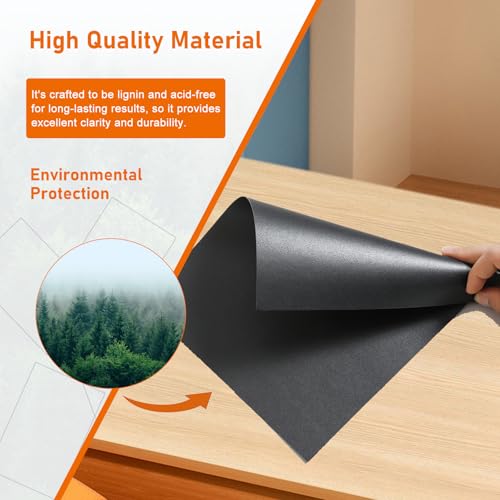 Guakicae 100 Sheets Black Shimmer Cardstock 8.5 x 11 Halloween Paper, 92lb Heavyweight Glossy Paper Card Stock for Wedding invitations, School Crafting, Thank You Cards, Cards Making - color: Black, size: 100 Sheets
