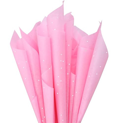 36 Sheets Glitter Pink Tissue Paper for Gift Bags – 20 x 20 inch Sparkling Wrapping Tissue for Crafts & Party Packaging - color: Pink