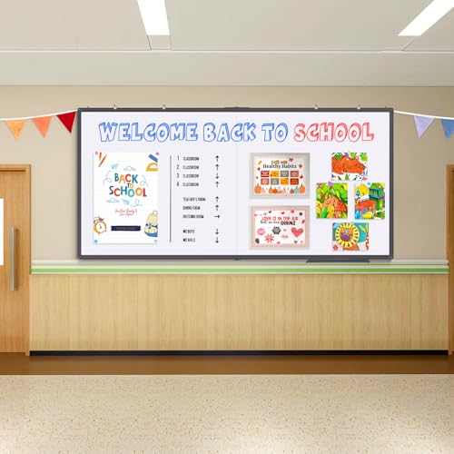 Magnetic Dry Erase Board 96 x 48 inches, Maxtek 4" x 8" Whiteboard for Wall, Large White Board Dry Erase Foldable Wall-Mounted Aluminum Frame Erase Board with Marker Tray for Office Home and School - size: 96"W x 48"H, style: Style A