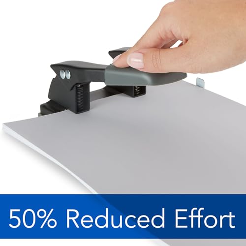 Swingline 2 Hole Punch,28 Sheet Capacity Hole Puncher,Paper Punch,Low Effort Comfort Handle,Alignment Guide,Black (74050),(Pack of 12) - size: 2 Hole Punch (Pack of 12), style: 28 Sheet