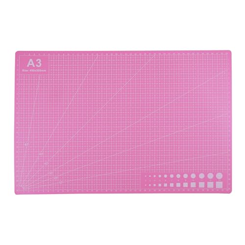 Cutting Mat A3 Pink, Self Healing Cutting Mat 12x18 Inch, 5-Ply Rotary Cutting Board Double-sided for Cutting Quilting Modeling Projects - color: Pink