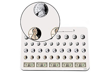 Money Lap Board, Large 11" x 17" x 1/8" Dry-Erase Non-Magnetic Lap Board. Currency Print on One Side, Perfect for Students & Teachers Alike by OptiMA Dry Erase Products & Made in The USA - color: Money