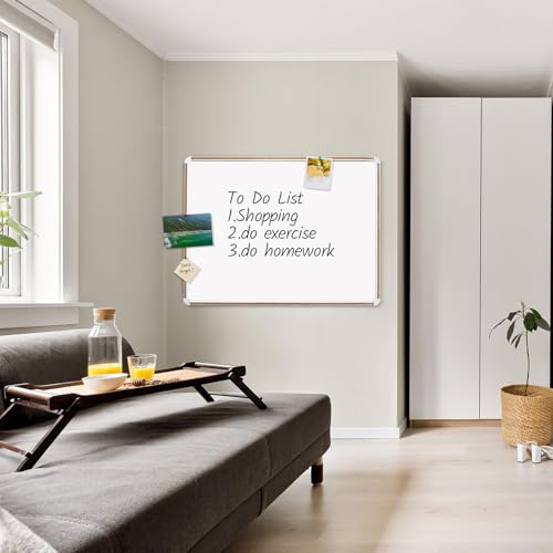 Large Magnetic White Board for Wall,Aluminum & Cork Strip Frame Whiteboard for Office,Presentation Dry Erase Board Wall Mount,Large Whiteboard for School Classroom Huge Whiteboards (24" W x 18" H) - size: 24"W x 18"H