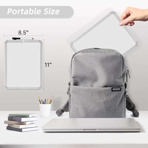 VUSIGN Small Dry Erase Whiteboard, 8.5 x 11 Inches White Board for Students, Fridge, Locker, Mini Dry Erase Board, 2 Pack - color: B-sliver 2 Pack