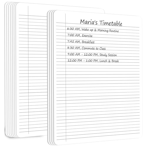 24Pcs Dry Erase Notebook College Ruled Lined Cardboard for Students Double Sided Lined Erasable Notebook Whiteboard Writing Note Pad Lapboard for Teacher Classroom Homeschool Portable Tool 12" x 9" - style: Ruled Lined
