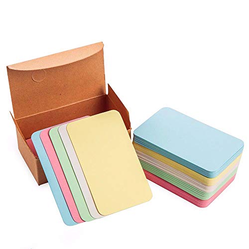 Blank Paper Message Card Business Cards Vocabulary Word Card Index Cards - About 100 pcs (Pastel) - color: Pastel/100PCS