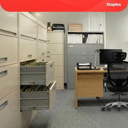 Staples Hanging File Folders, Legal Size, 1/5‑Cut Tabs, Standard Green, Includes Tabs & Paper Inserts – 50/Pack - style: 50 Pack