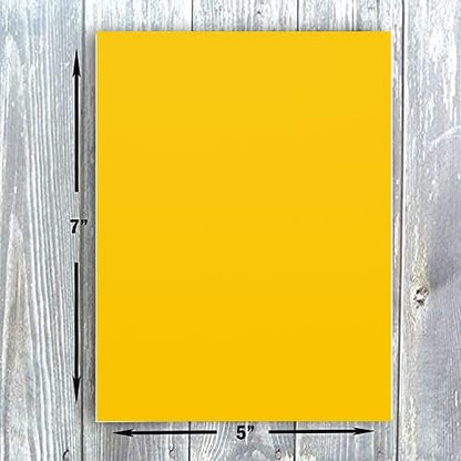 Hamilco Colored Scrapbook Cardstock Paper 5x7 Card Stock Paper 65 lb Cover 100 Pack (Sunflower Yellow) - color: Sunflower Yellow