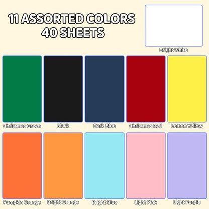 Cardstock 8.5 X 11, 40 Sheets White Card Stock, 65lb/ 180gsm Copy Paper, Cardstock Printer Paper for Art, Drawing, Invitations, DIY Cards, Craft, Construction, School & Office Supplie - color: White, size: 40Sheets