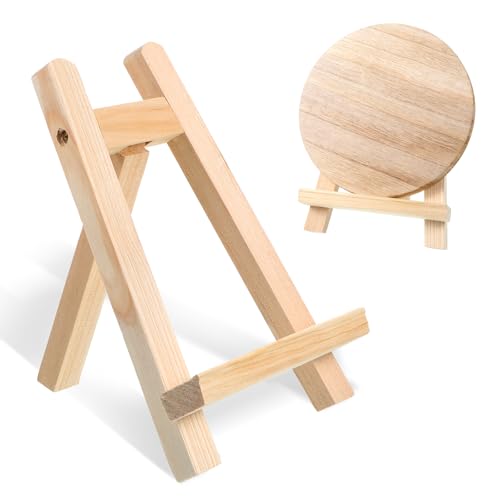 Xthrotsenk 8 Inch Small Easel for Painting Mini Easel Stand Small Tabletop Display Stand Wooden Picture Wooden Picture-Stand Artist Easels for Photos Paintings Crafts