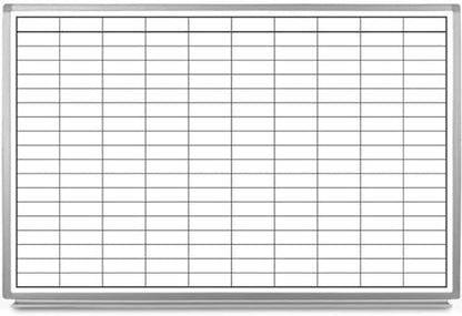 Magnetic Grid Dry Erase Whiteboard – Wall Mounted with Aluminum Frame & Marker Tray – Easy Erase Planning Board for Office, Warehouse & Project Management 36" x 24" - size: 36"W x 24"H