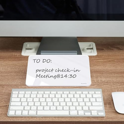 TSJ OFFICE Small Desktop Whiteboard - Glass Dry Erase Board 8 X 6 Inches Tabletop Easel Whiteboard with Stand, Desk Board Buddy for Artist, Teacher and Student - color: 8 X 6 Inches - White
