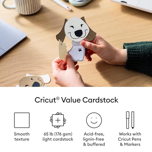 Cricut® Value Cardstock, Black - 12 in x 12 in (50 Sheets) - color: Black